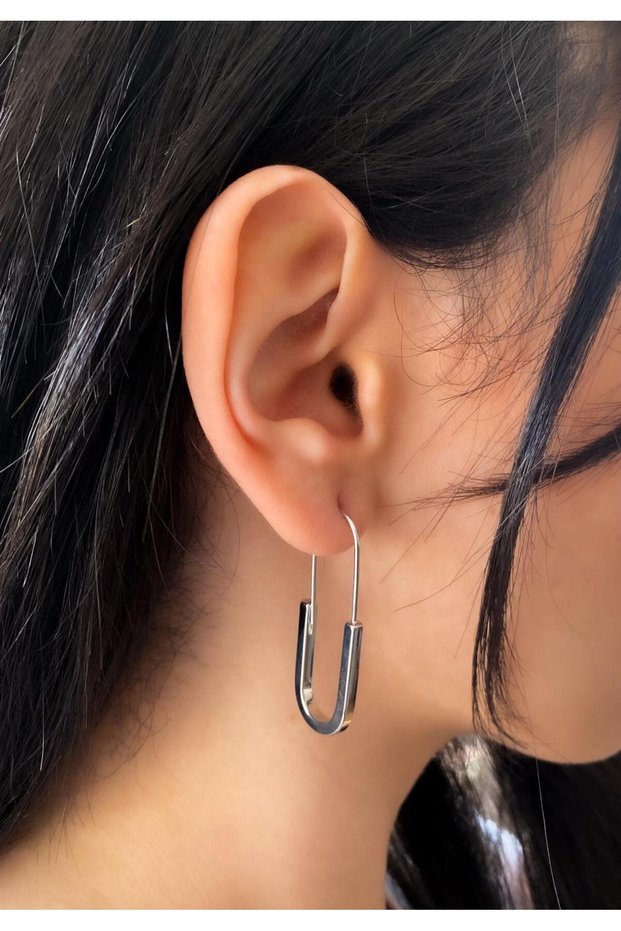 Women's Steel Earrings Square Hook Earrings 4cm Anti-tarnish Women's Earrings