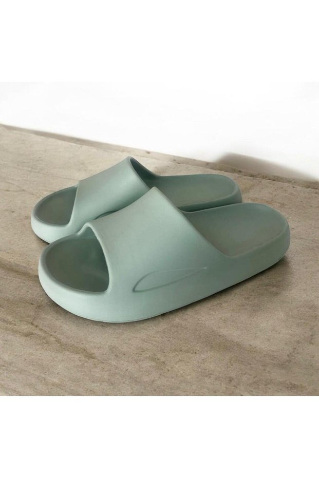 Eva Mint Green Slippers