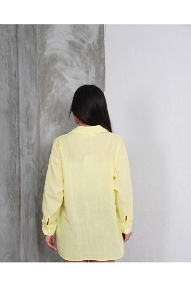 قميص قطني بلون واحد - 3