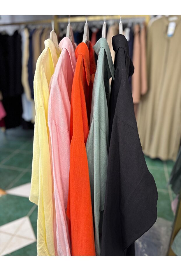 قميص قطني بلون واحد - 1