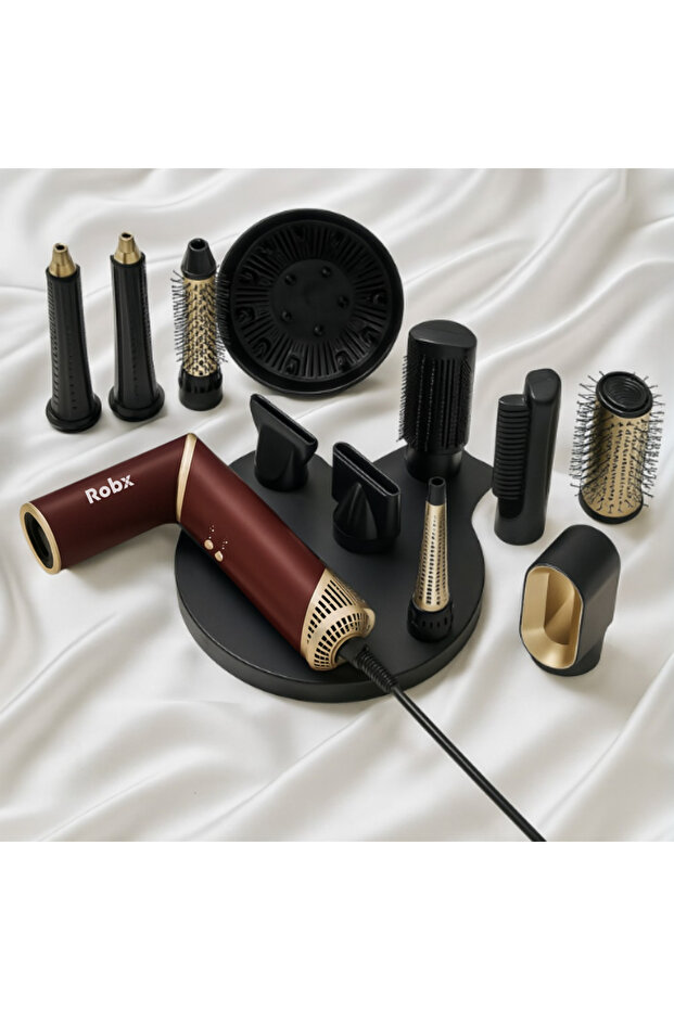 818 11 in1 Multi Styler Sıcak Soğuk Hava Üflemeli Saç Şekillendirme Kurutma Çok Fonksiyonlu Set - 1