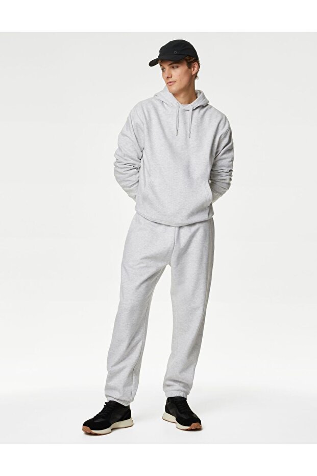 Kapüşonlu Oversize Sweatshirt - 1