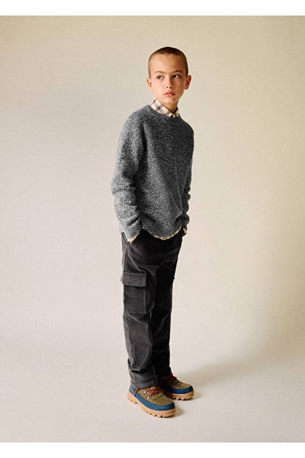 Kadife kargo pantolon - 1