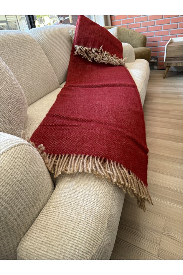 çift kişilik battaniye %100 yün yumuşakcık,hakiki yün&Wool,yatak örtüsü battaniye - 5