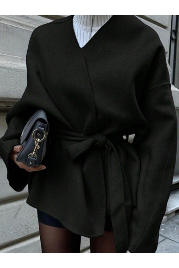 Comfortable Fit Cashmere Cardigan/Jacket with Tie Detail 774