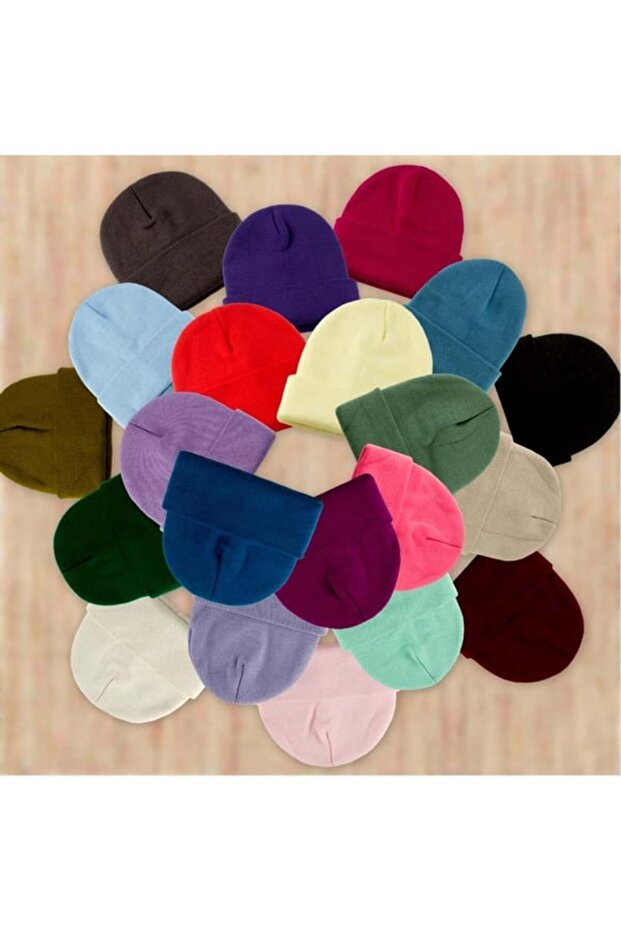 Double-Layered Beret Mixed Color Set of 3 3 Berets - 2