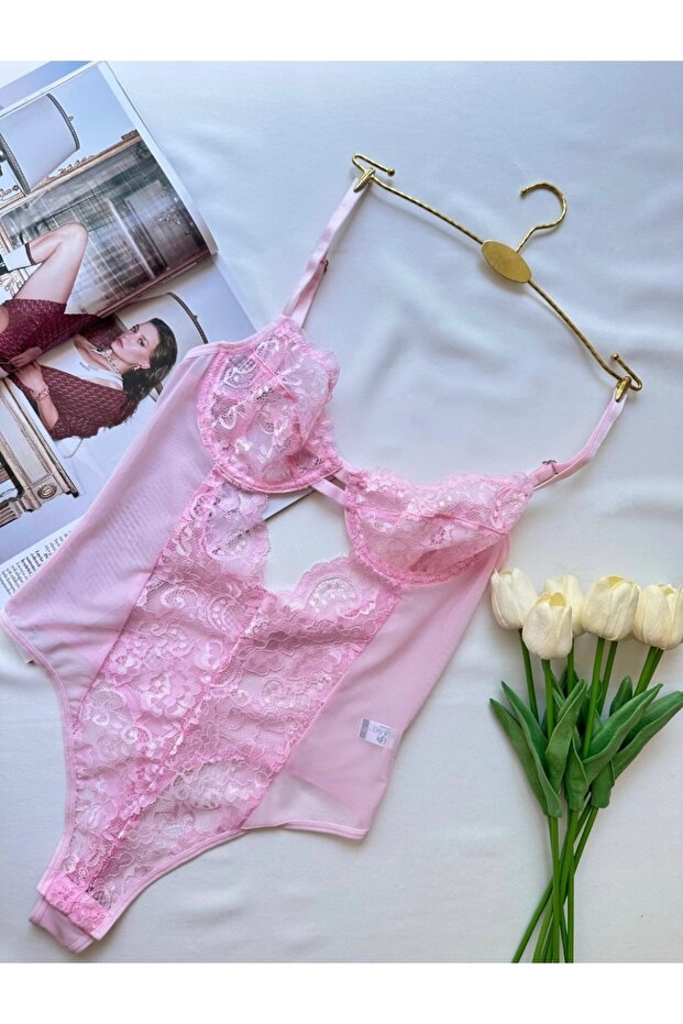 Swan Dantel Bodysuit - 4