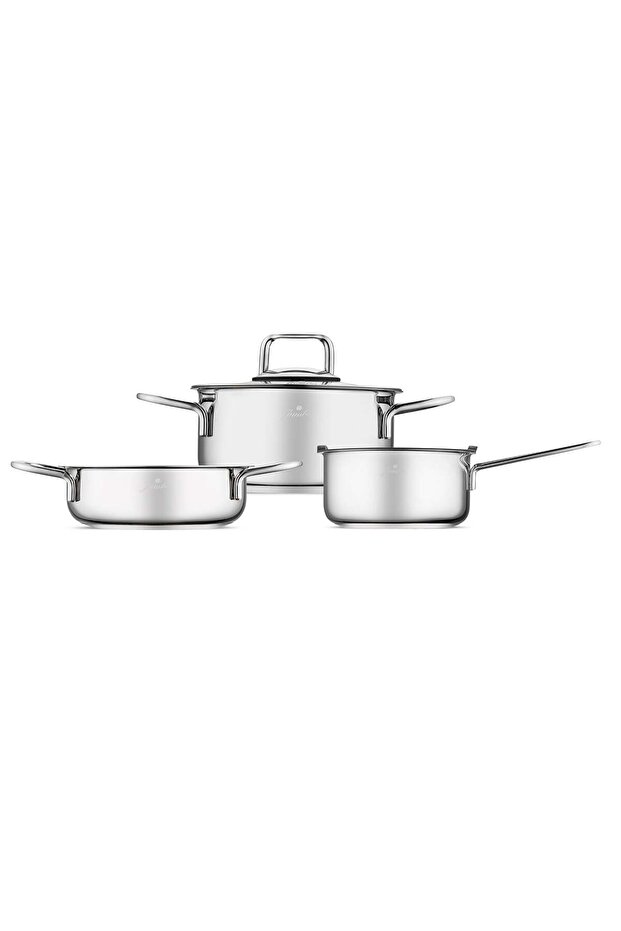 New Lyon 5 Parça Çelik Midi Tencere Set - 1