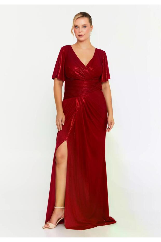 6036SIM LAME SİMLİ ELBİSE - 1