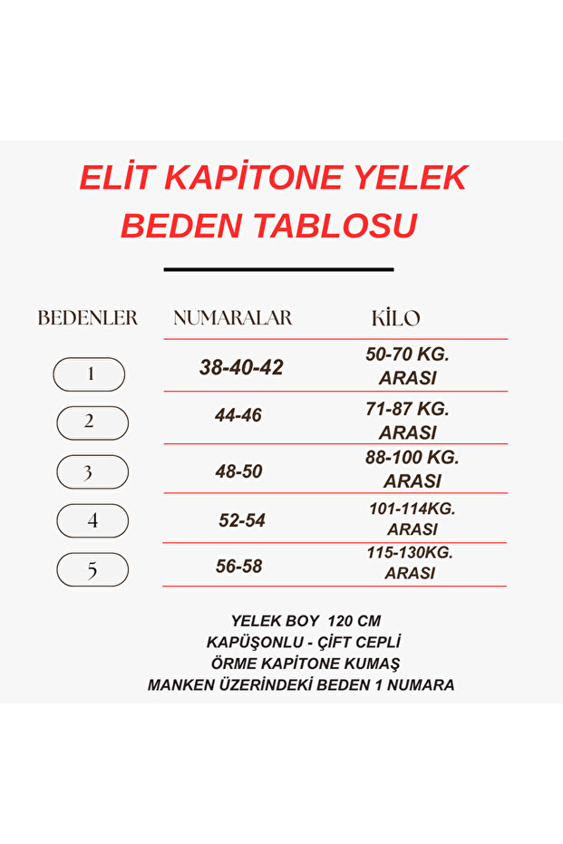ELİT KAPÜŞONLU KAPİTONE YELEK - 3