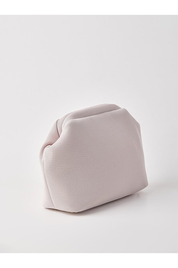 Heybes Women's Cream Strap Clutch Portfolio Handbag