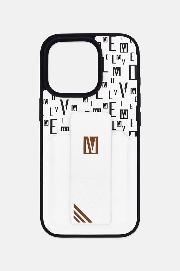 iPhone 16 Pro Morphix Protective Case With Grip Stand And Cardholder, White