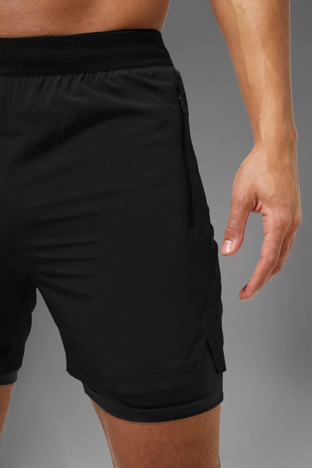 GR Fitness 2in1 Taytlı Spor Şort | Gizli Cep Detaylı - 5