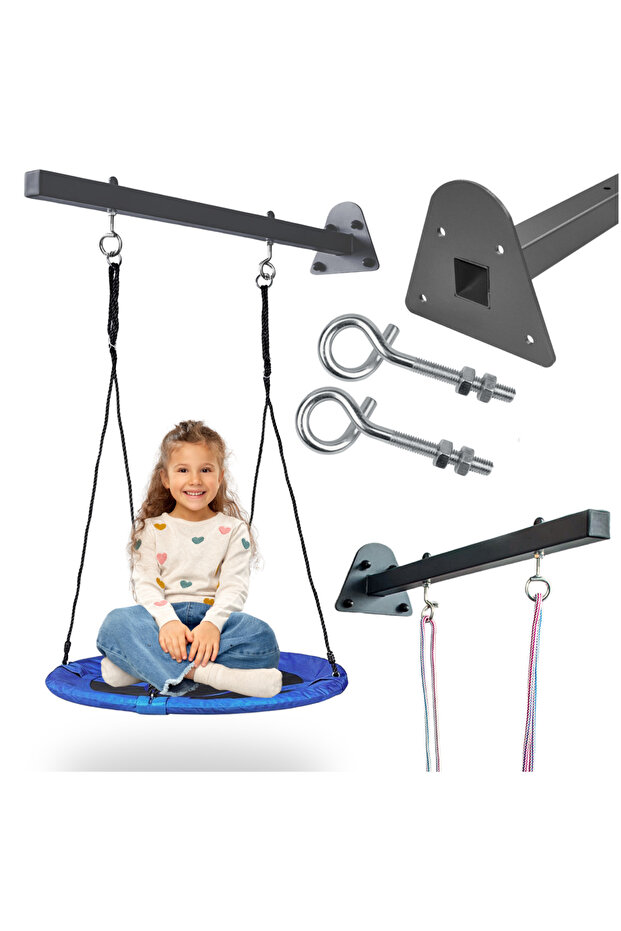Extendable swing frame with hooks and swing handle, graphite metal rod - 1