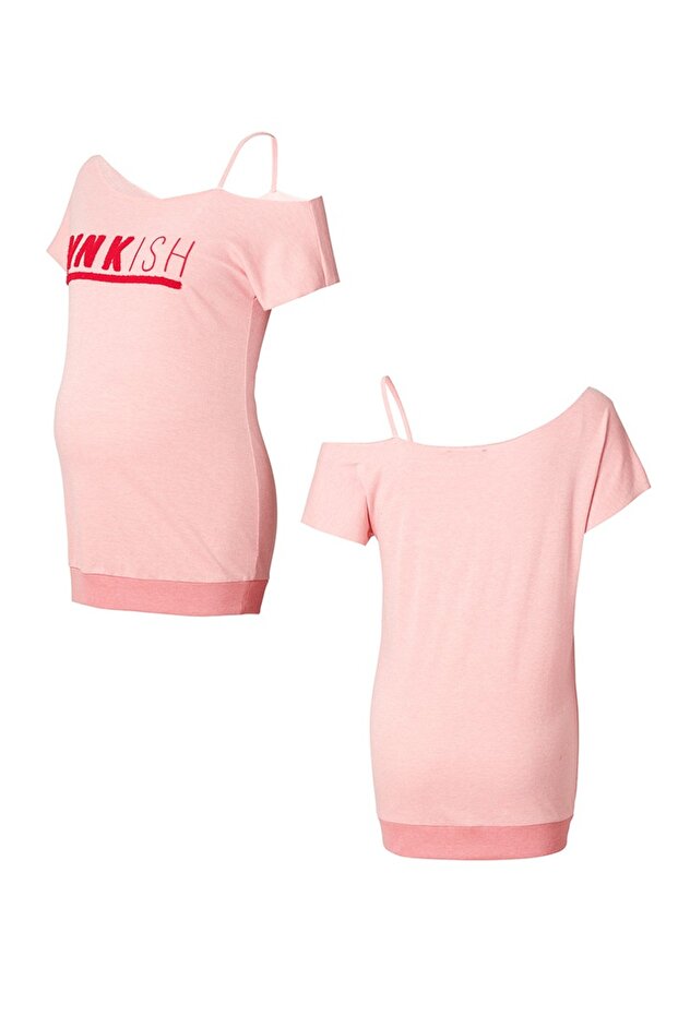 Off-shoulder maternity shirt - 3