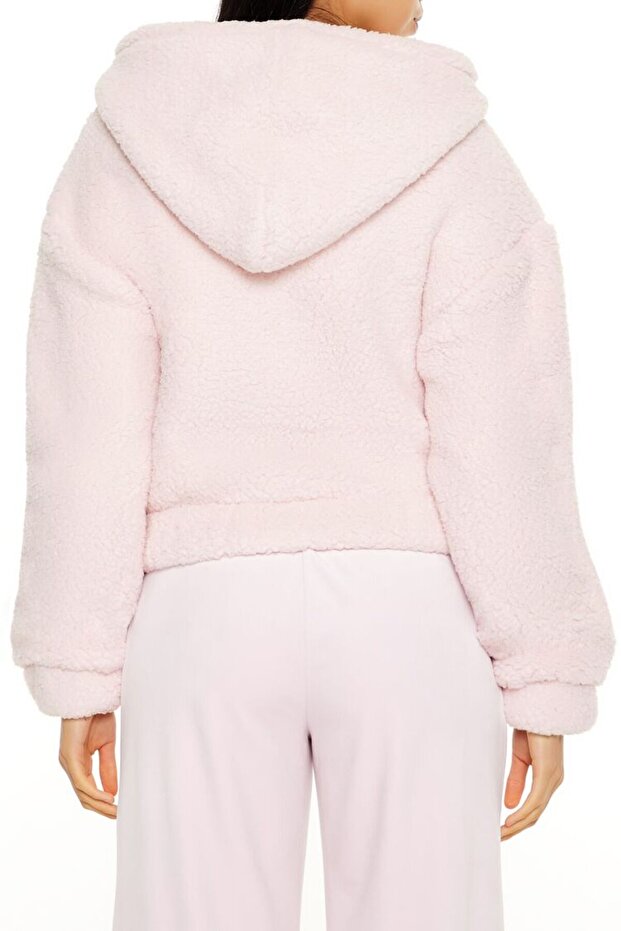 Suni Kürk Kapüşonlu Ceket - 5