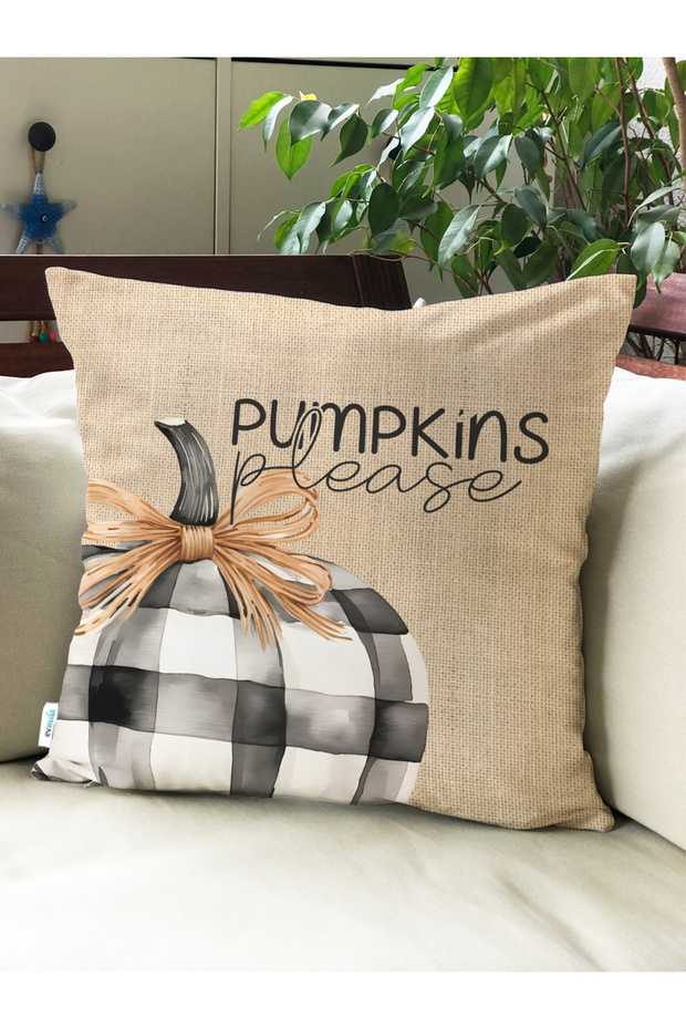 غطاء وسادة منقوش للخريف - 1