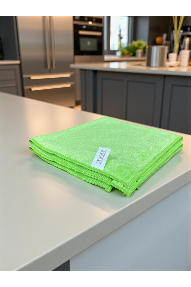 Premium Microfiber Cleaning Cloth Set of 3 – 40X40 cm Green | Ultra Soft, Durable