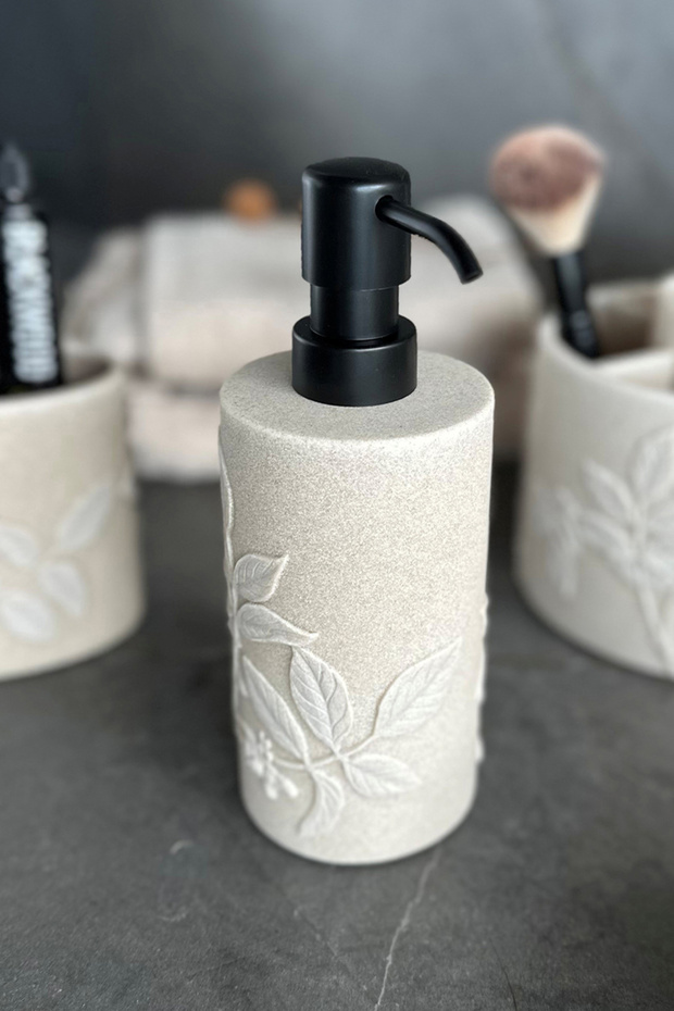 Leaf Banyo Seti 5 Parça - Bej - 5