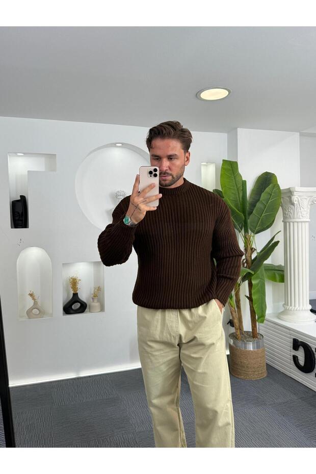 Mr Oversize Bisiklet Yaka Kazak - 5