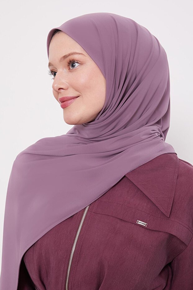 Violet Plain Sandy Shawl - 3