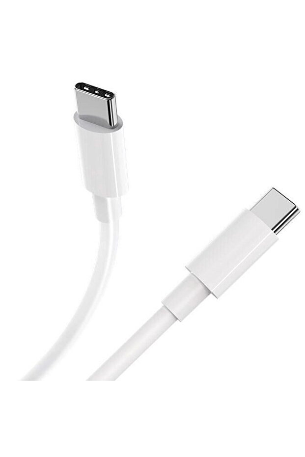 Type-C to Type-C Data Cable 1m, 60W, 130-strand Copper, White - 3