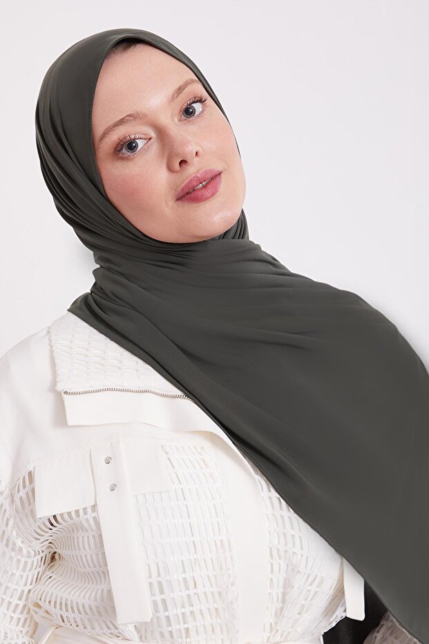 شال ساندي مسطح باللون الكاكي - 2