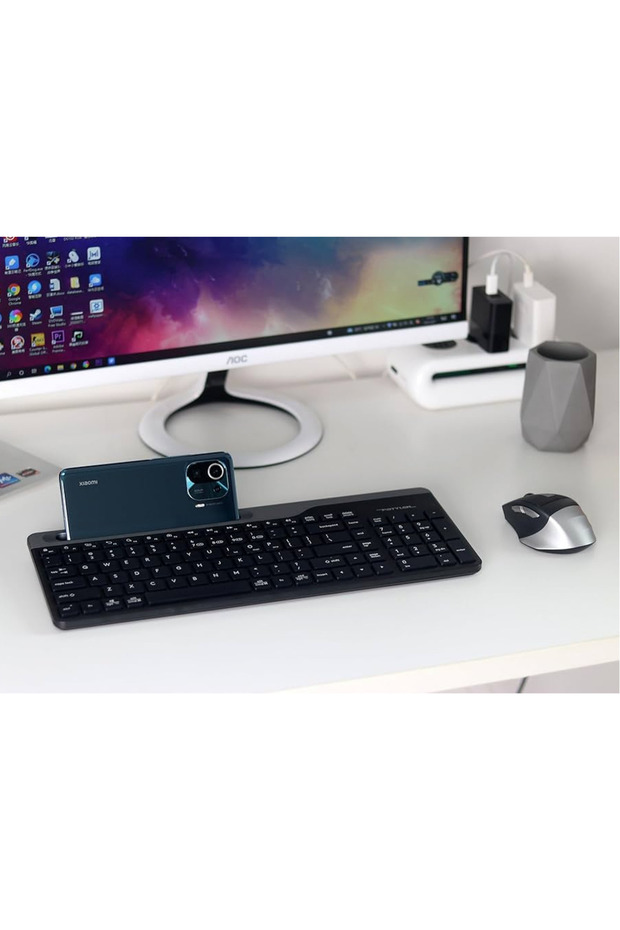 Bluetooth & 2.4Ghz Kablosuz Q Türkçe FN-Multimedya Klavye & Şarj Edilebilir Mouse Set - 3