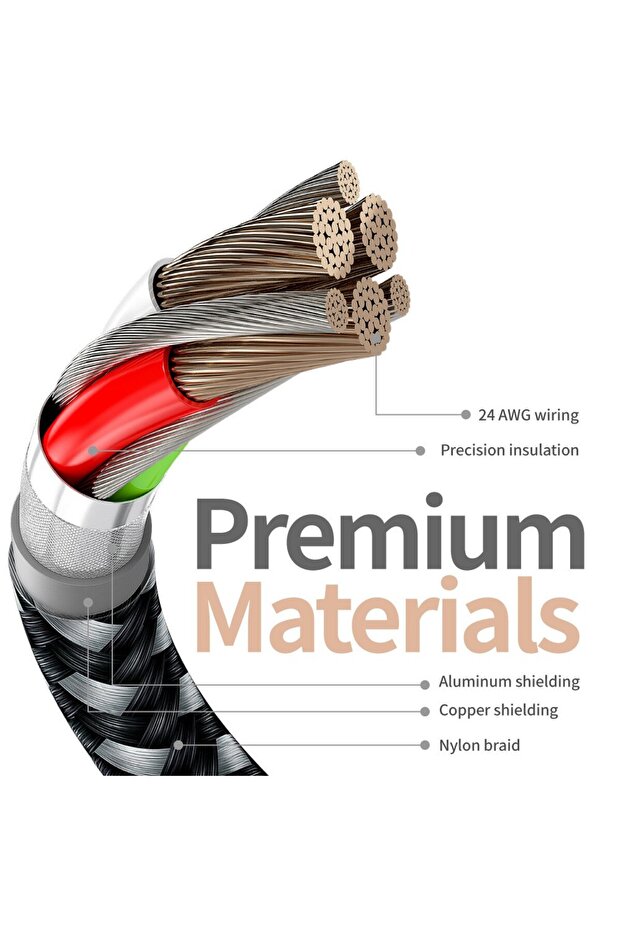 Lightning to usb cable 2m + triangular braided cable - 4