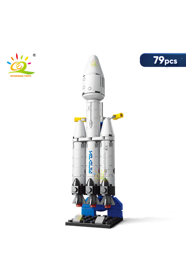 NO.81 NO box HUIQIBAO Mini Aviation Manned Rocket Model Building Blocks Space Aerospace Station Bric