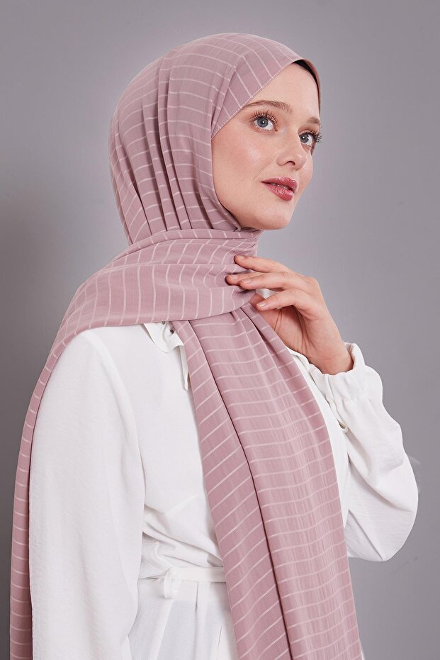 Rose Striped Cazz Shawl