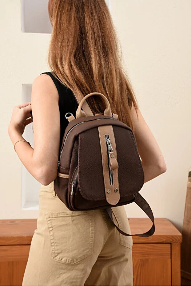 Women's Medium Size Stylish Lacoste Backpack Shopper with Adjustable Strap, Suitable for Daily Combinations