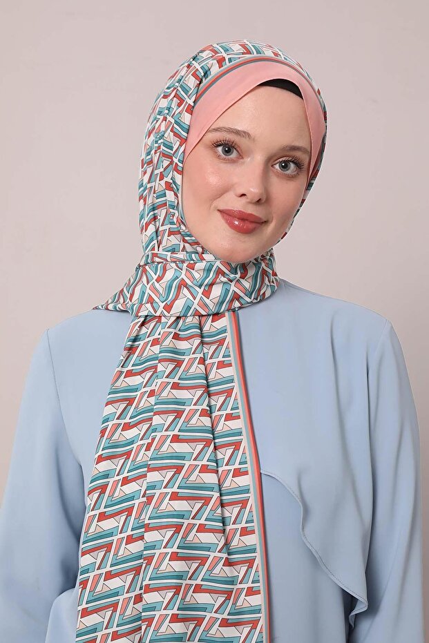 شال نادي السلمون بنمط متعرج - 3