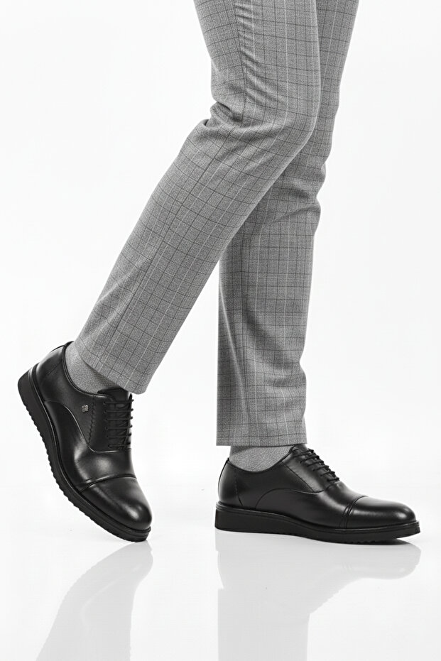 Black Eva Sole Lightweight Genuine Leather Men's Classic Shoes 3250 m