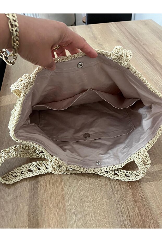 Kağıt İpten Örme Kol Çantası - 2