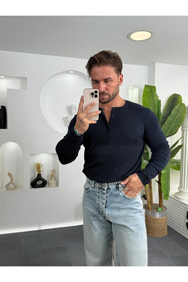 Mr İnce Fitilli Düğmeli Badi - 1