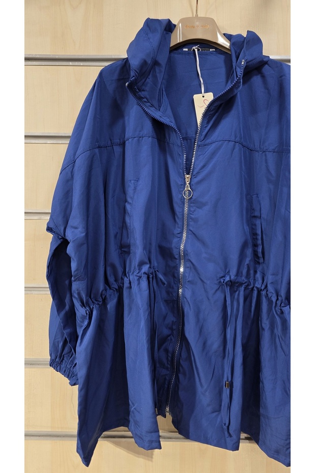 معطف واق من المطر بنمط عادي مع سحاب - 3