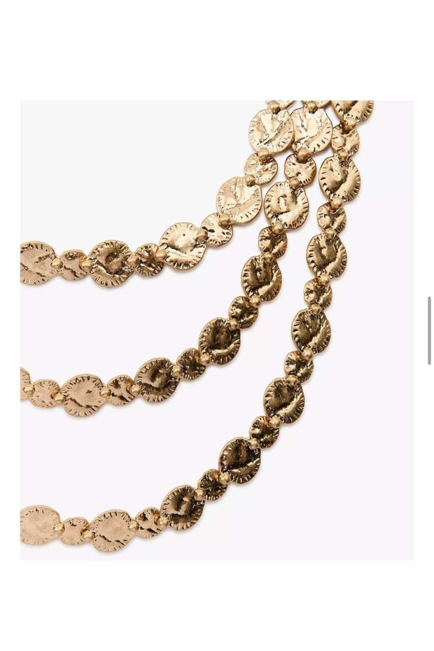 Marka Model Gold Üçlü Pul Kolye - 4