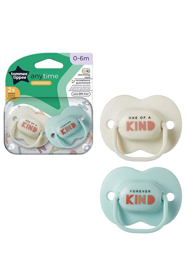 Pack Of 2 Every Day Orthodontic Pacifiers - Assorted For 0-6 Months - 1