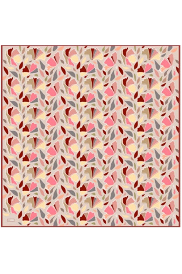 Tivil Silk Scarf Ist 4049 - 39 Red Mixed Pattern