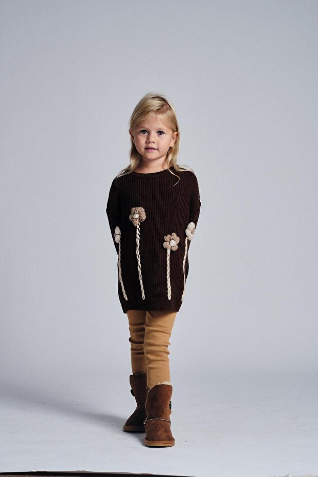 Floral Knitwear Sweater Camisole Leggings Set