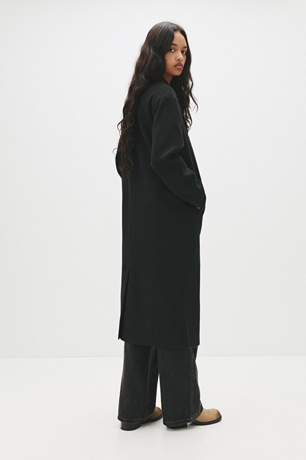 Kruvaze uzun kaşe kaban - 3