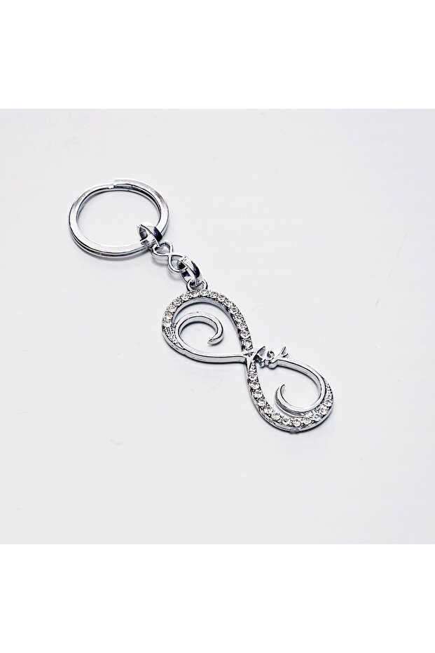 Keychain Bag Accessory Infinity Symbol Keychain with Stones