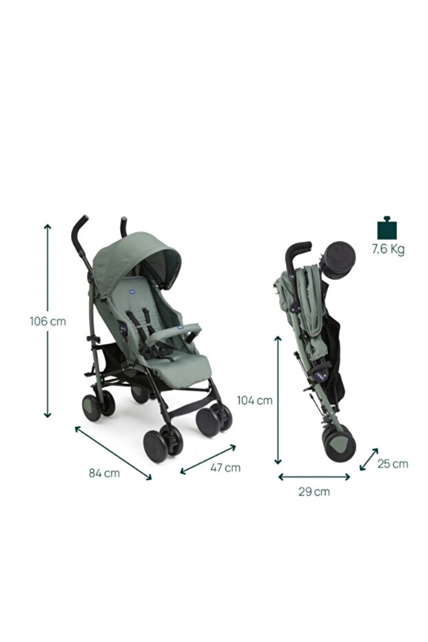 Echo Lite Baston Bebek Arabası Moss - 2