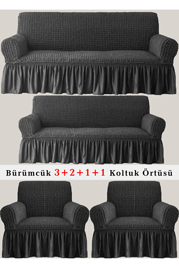 غطاء مقعد Bürümcük، أريكة، غطاء سرير أريكة، غطاء كرسي بذراعين 3 2 1 1 Set