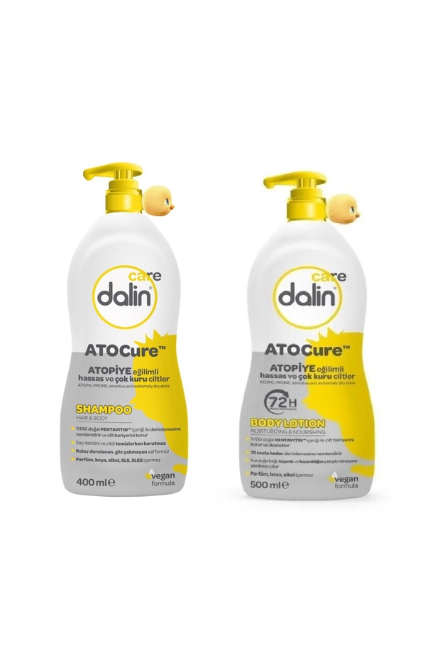 Atocure Set of 2 - Shampoo (400ml) & Body Lotion (500ml) - Atopic Skin Care