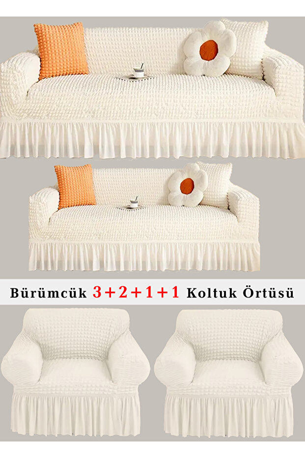 Bürümcük Seat Cover, Sofa, Sofa Bed Cover, Sofa Cover 3 2 1 1 Set
