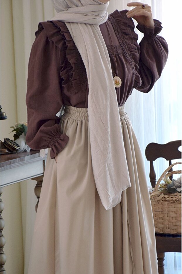 Pamuk Poplin Etek - 5