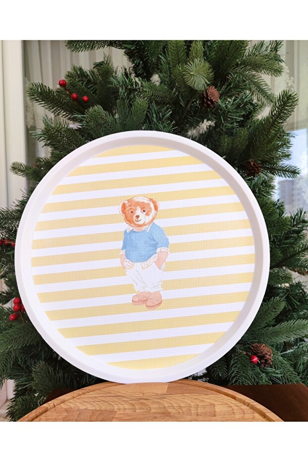 Philip Ayı Bear Yuvarlak Tepsi - 1