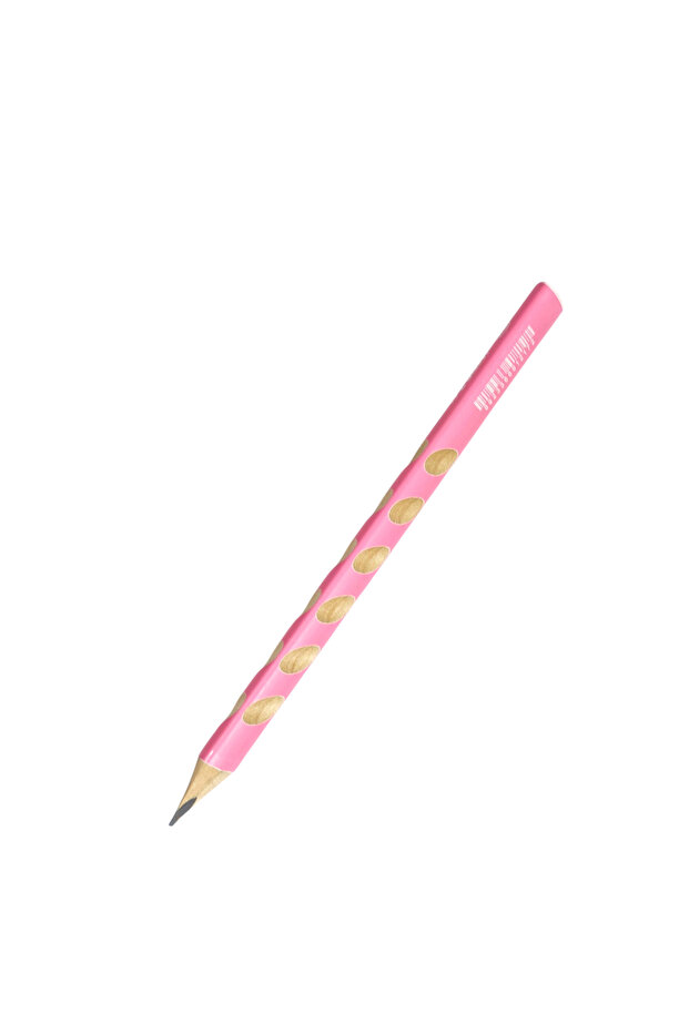 Jumbo Right-Handed Left-Handed Grip Pen Ellipse Indented Triangle Pencil My First Pencil - Pink
